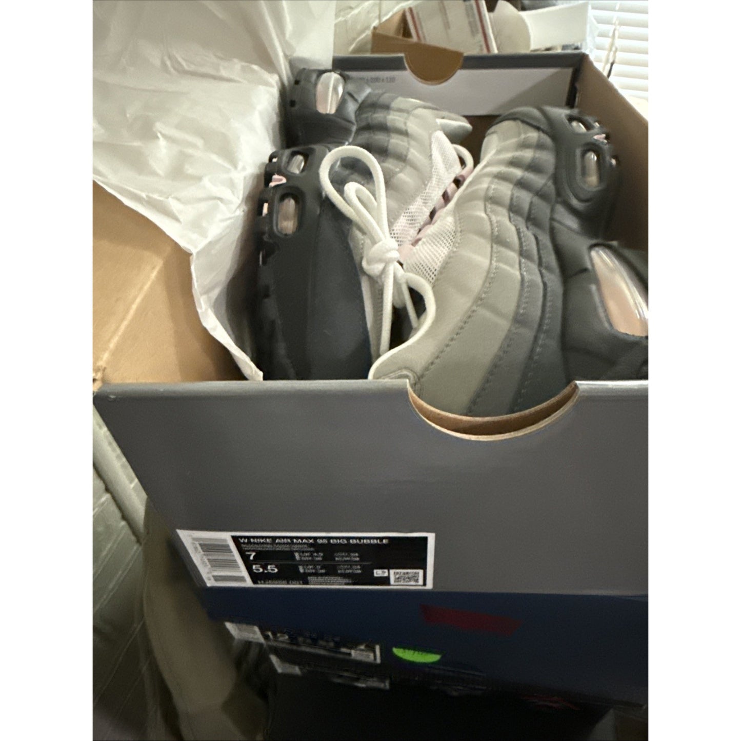 Nike Air Max 95 Gunsmoke Pink Foam Size 7