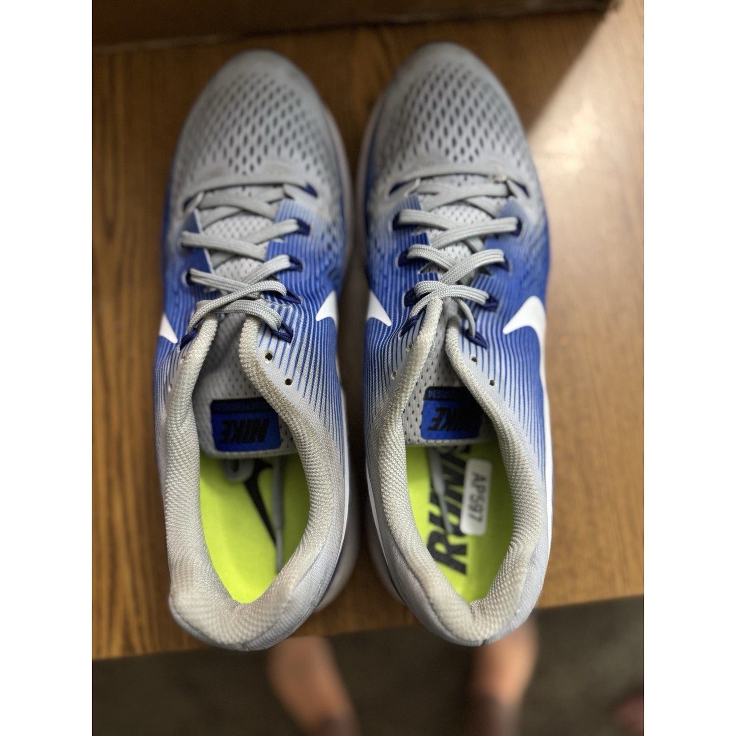 Size 13 - Nike Air Zoom Pegasus 34 Grey Racer Blue NBS092