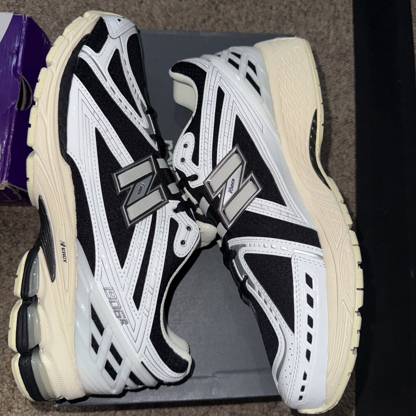 Size 13 - New Balance 1906R White Black