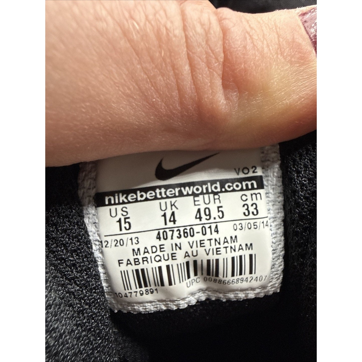 Size 15 - Nike Zoom Mogan 2 Mid Black