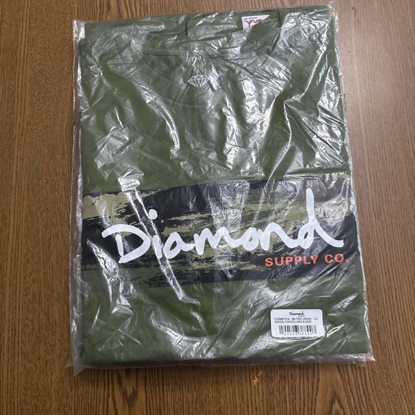 Diamond Supply Co. Men's Special Forces Long Sleeve Military Green T-Shirt