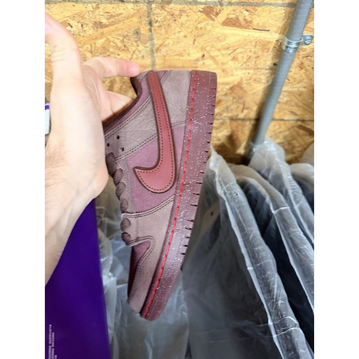 Size 7 - Nike Dunk Premium SB Low City of Love Collection - Burgundy Crush