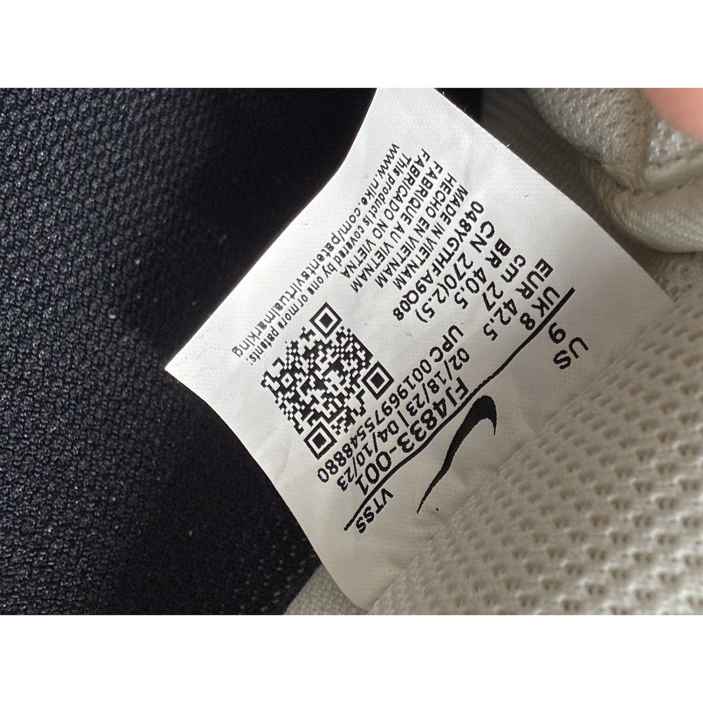 Size 9 Nike Air Force Fj4833-001 Salesman’s Sample Only 12 Made BS718