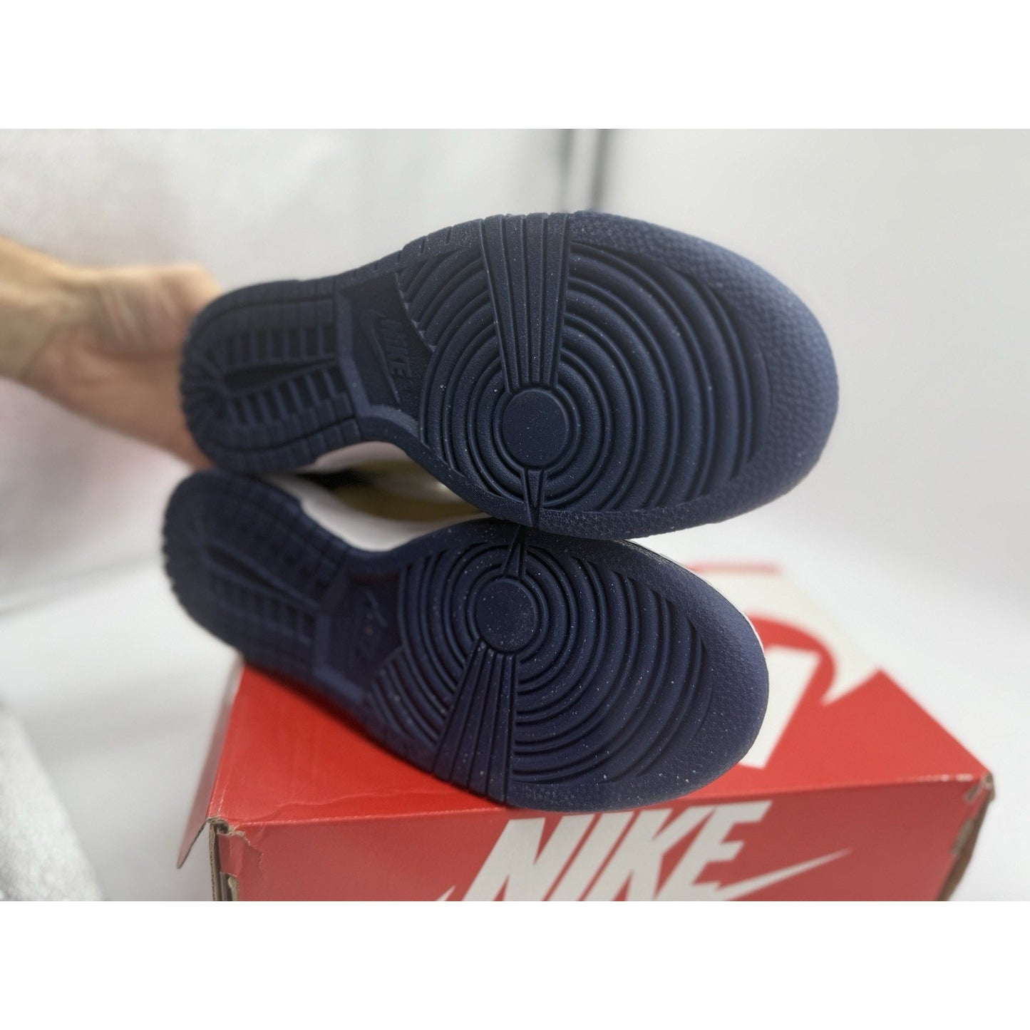 Size 6.5 - Nike Dunk Next Nature Low Navy Gold W