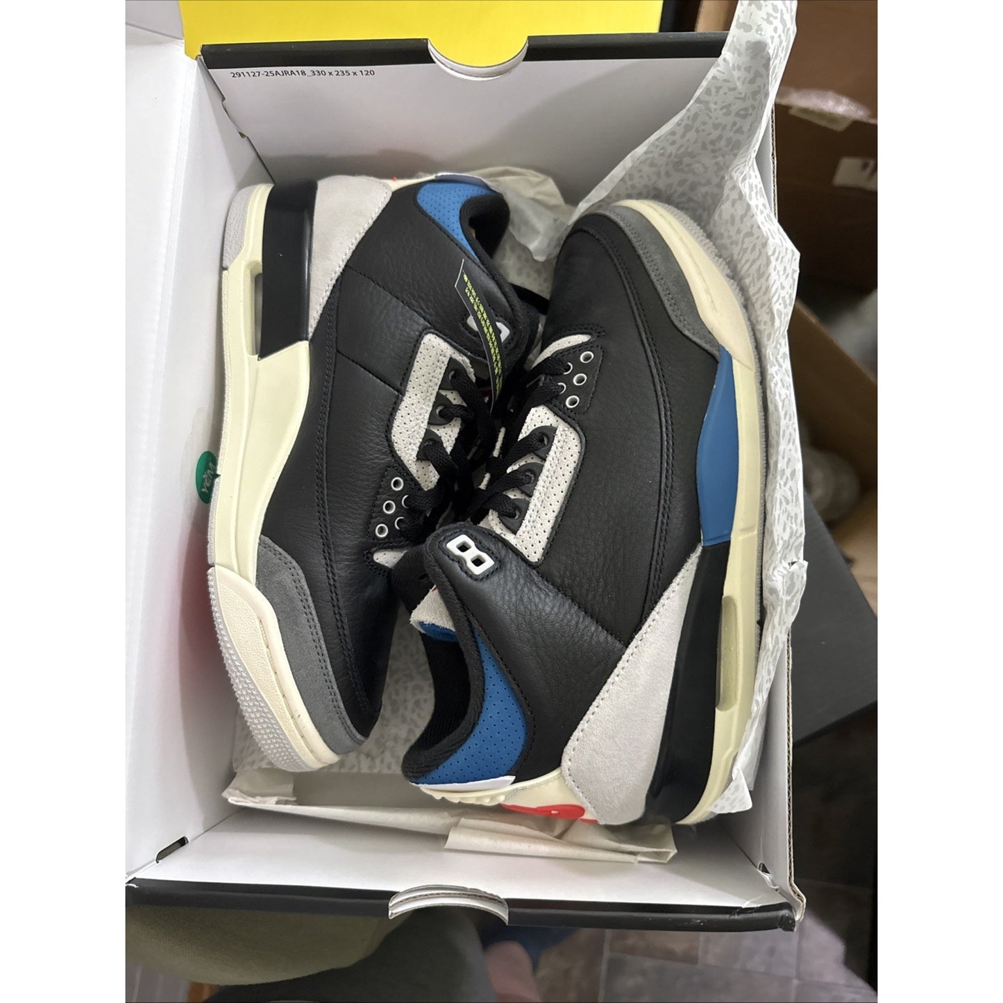 New Size 7.5 Air Jordan 3 Retro OG Rare Air Ebay Authenticated IB8967 004
