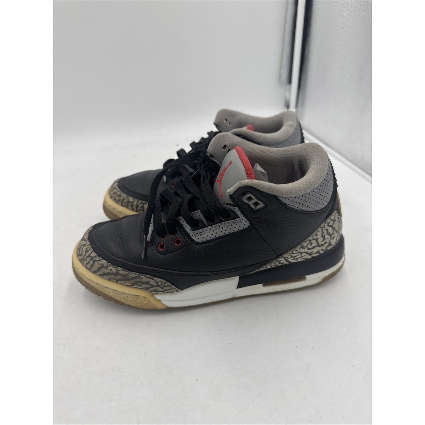 Size 5.5Y GS) - Jordan 3 Retro OG 2018 Mid Black Cement