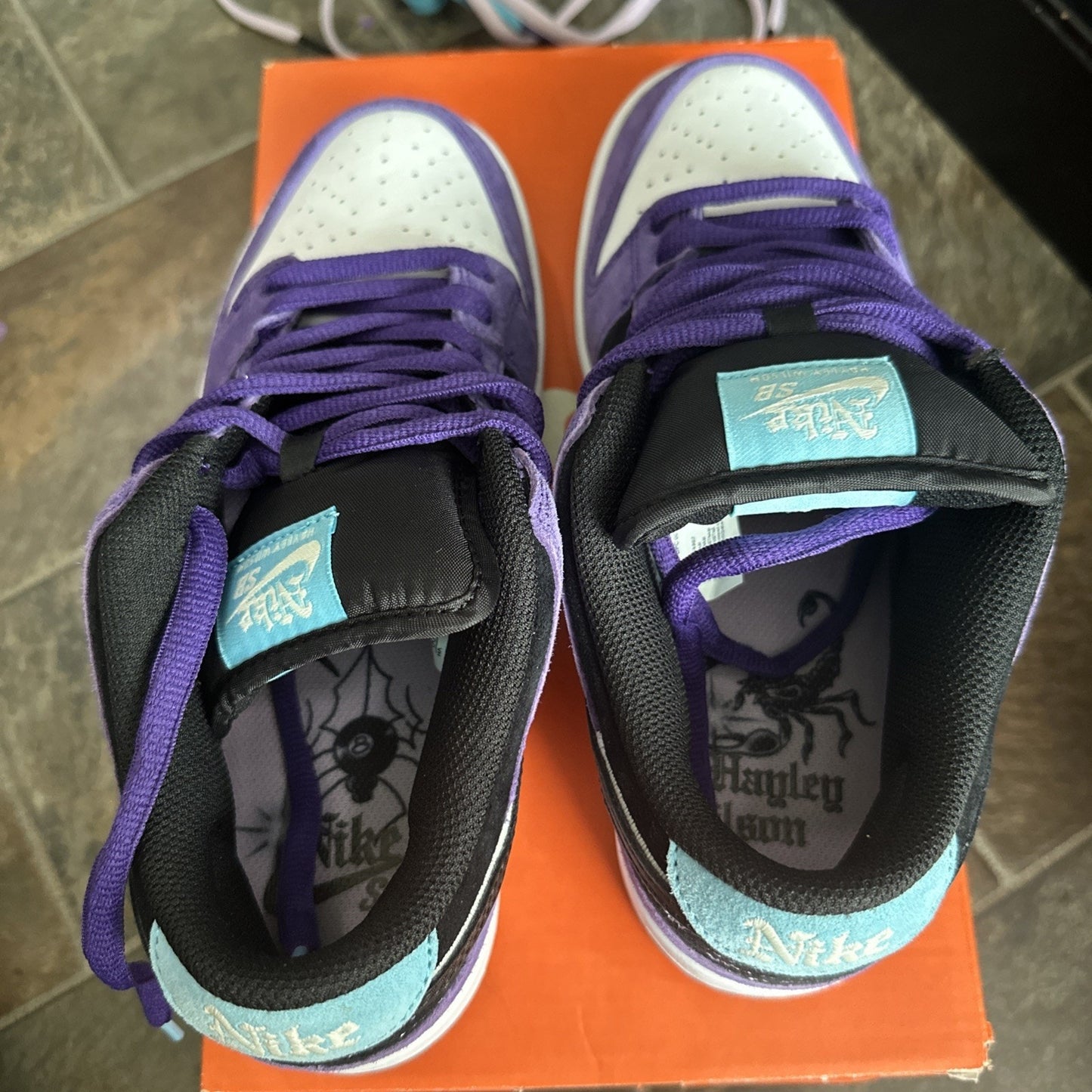 Nike SB Hayley Wilson Dunk Low Purple Court Sneakers Size 7 HJ0513-500