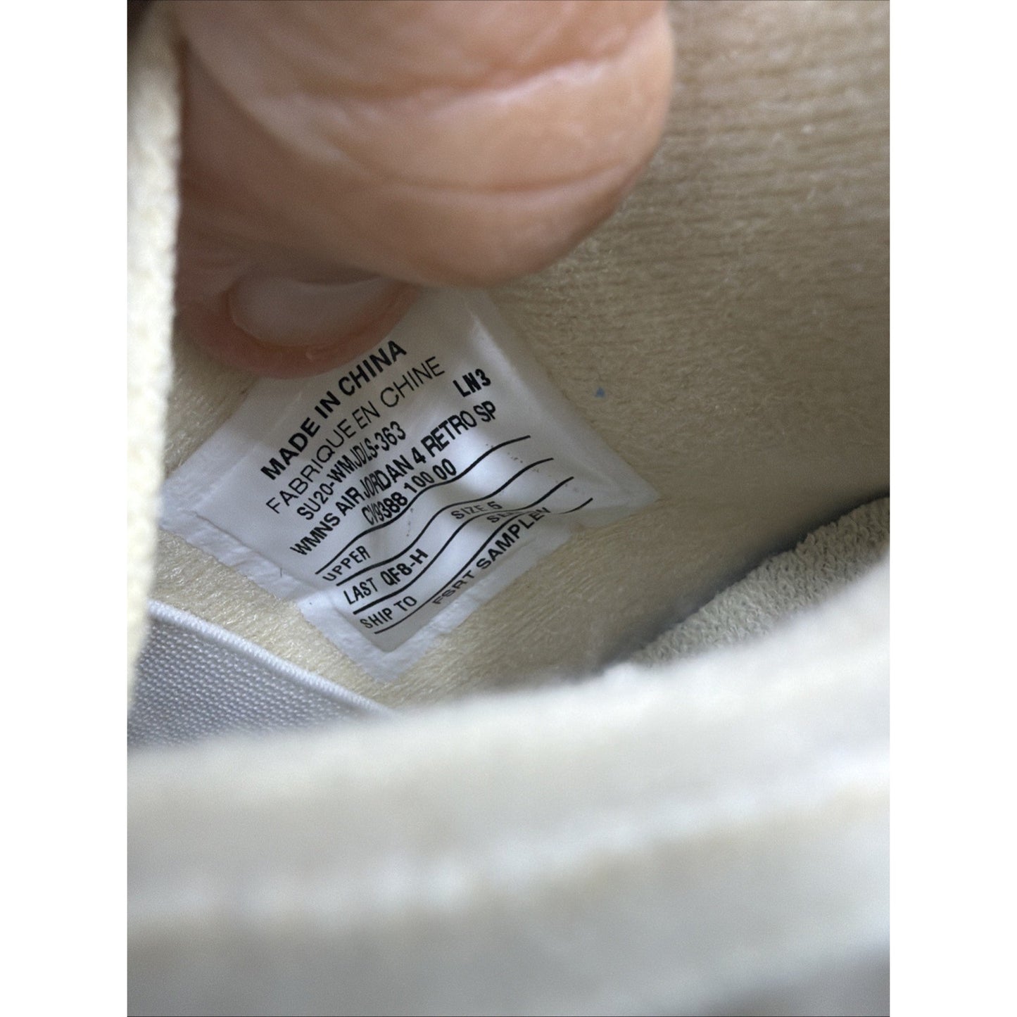 Size 5 - Jordan 4 SP x Off-White Mid Sail W FRST Sample