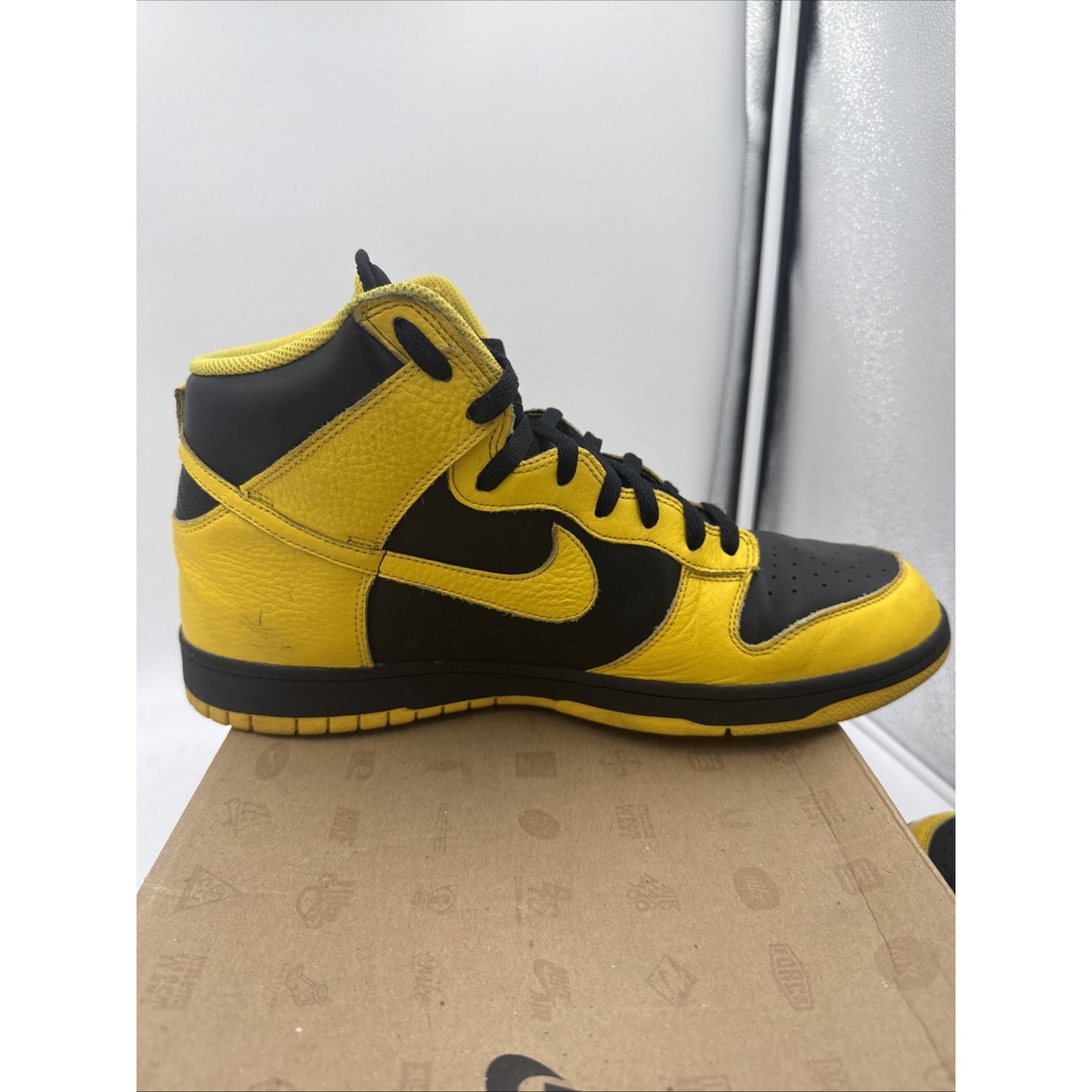 Size 13 - Nike Dunk High Black Varsity Maize