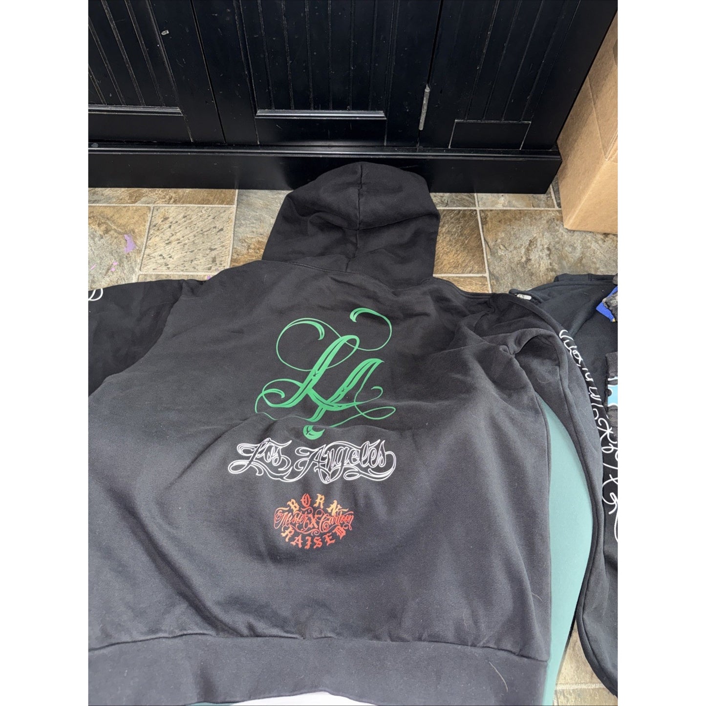 born And raised hoodie Size Small