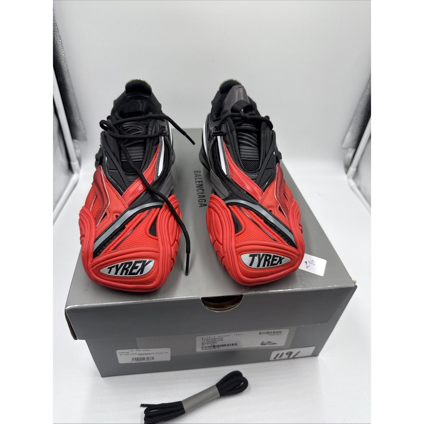 Size 7 - Balenciaga Tyrex Low Black Red W