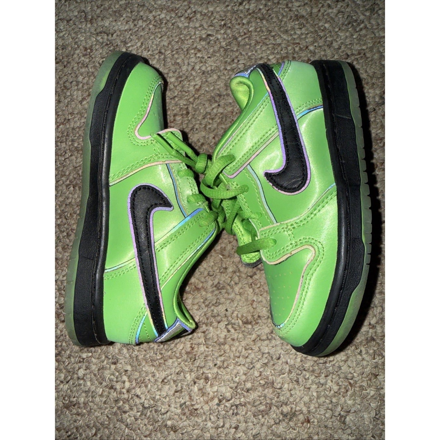 Toddler Size 9C Nike SB Dunk Low The Powerpuff Girls Buttercup (FZ8831-300)