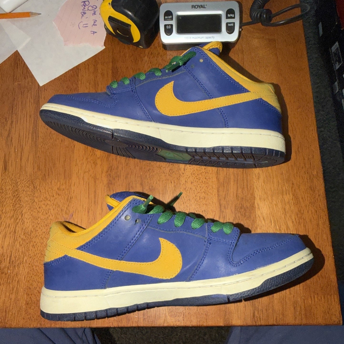 Size 7.5 - Nike Dunk Pro SB Low Royal Blue Midas Gold