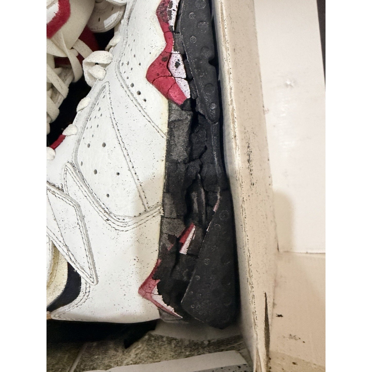 Lot Of 9 Jordan Shoes All Crumbling And With Flaws Needs Sole Swapped.