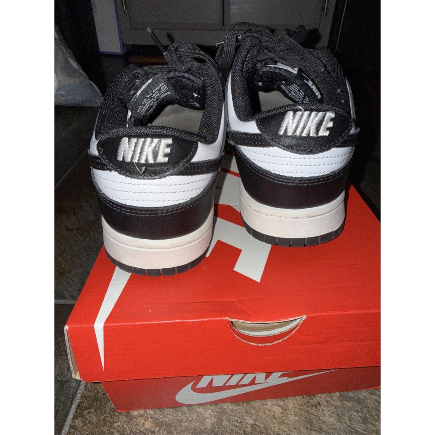 Size 8 - Nike Dunk Low Black White Panda