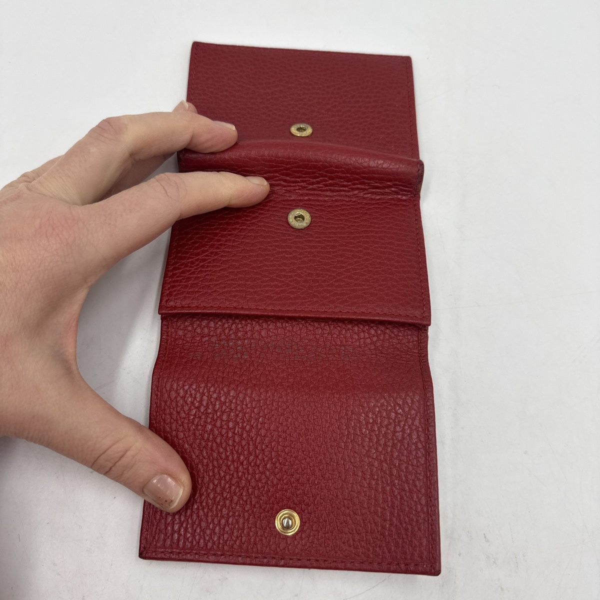 Red Gucci Card Holder Wallet