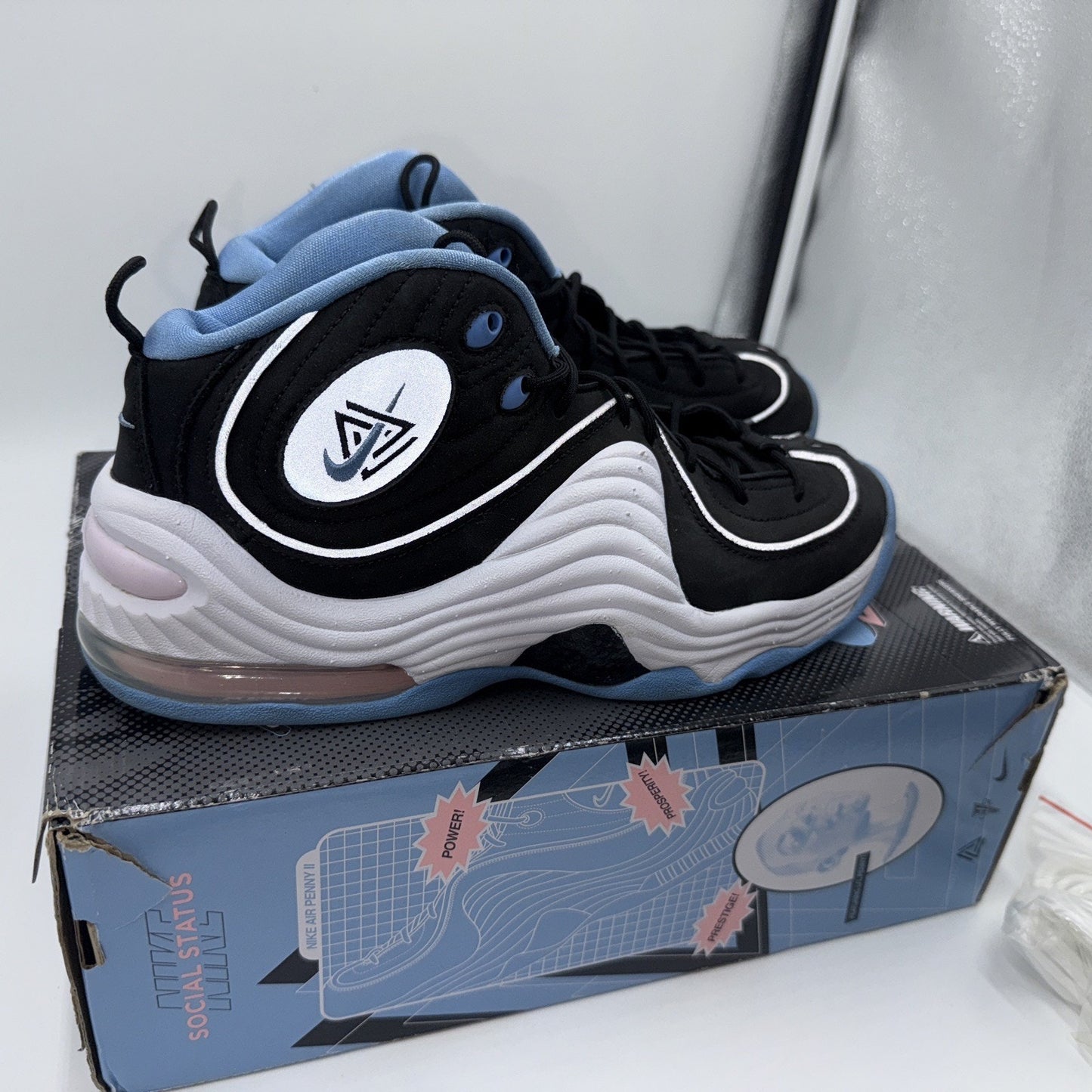 Size 9 - Nike Social Status x Air Penny 2 Playground - Black