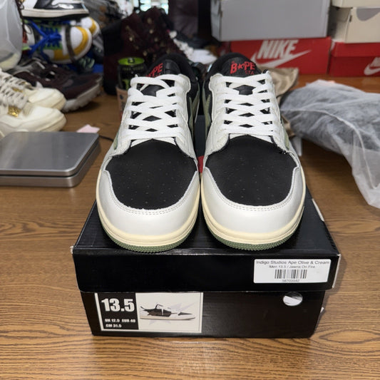 Indigo Studios LA Olive and Cream Size 13.5 bapesta Bape