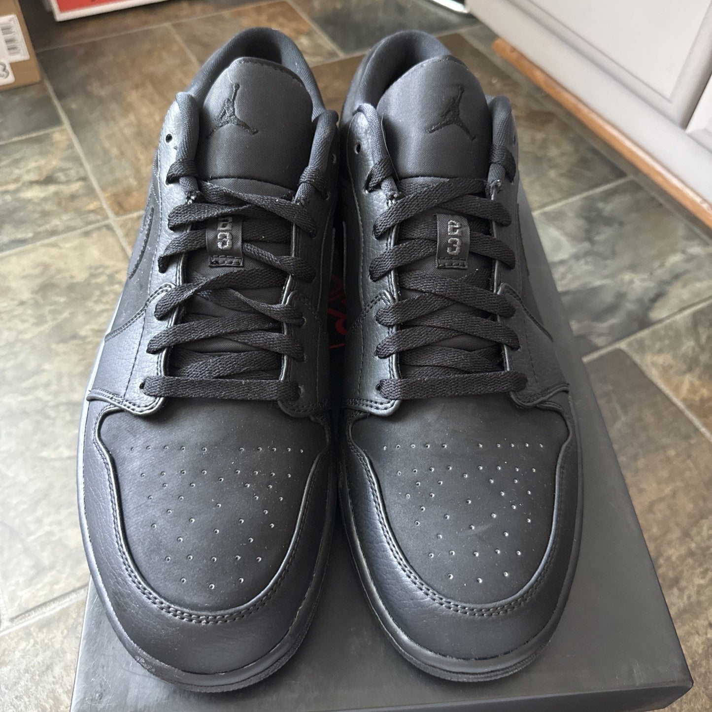 Size 12.5 - Air Jordan 1 Retro Low Triple Black