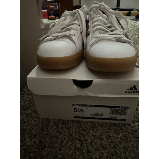 Adidas Women's Cushioned Grand Court 2.0 Low Top Shoes White Size 5.5 BS338