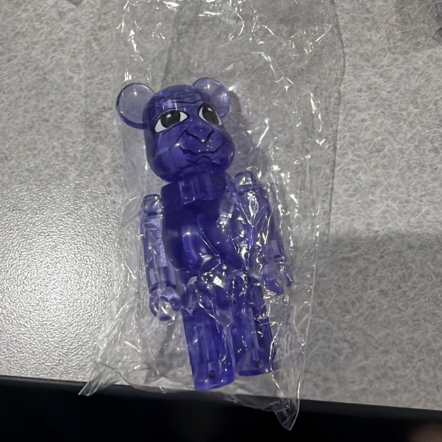 Medicom Toy Be@rbrick 100% Purple Transparent Art Toy Figure