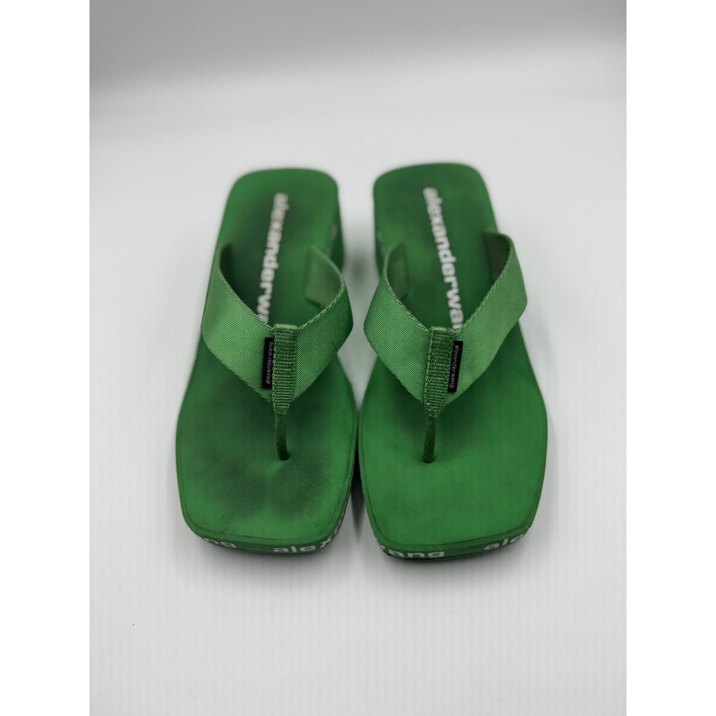 Size 7.5 W EU 37 Alexander Wang Green Wedge Designer Sandal NBS345