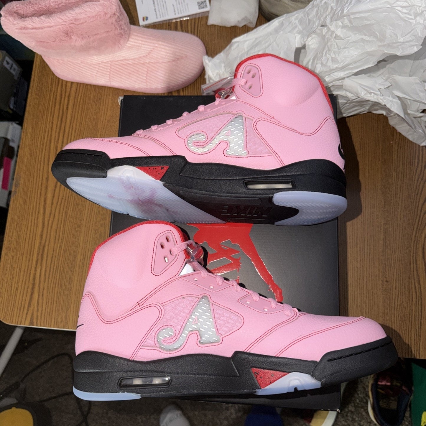 Nike Awake NY/Air Jordan 5 Retro Bubblegum Pink Size 13 DV4982-600 New With Box