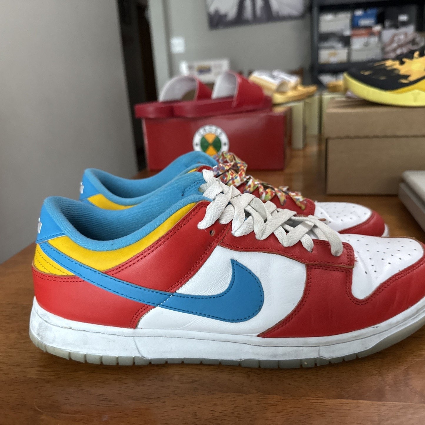 Size 11 - Nike Dunk Low x LeBron James x Fruity Pebbles Red BS344