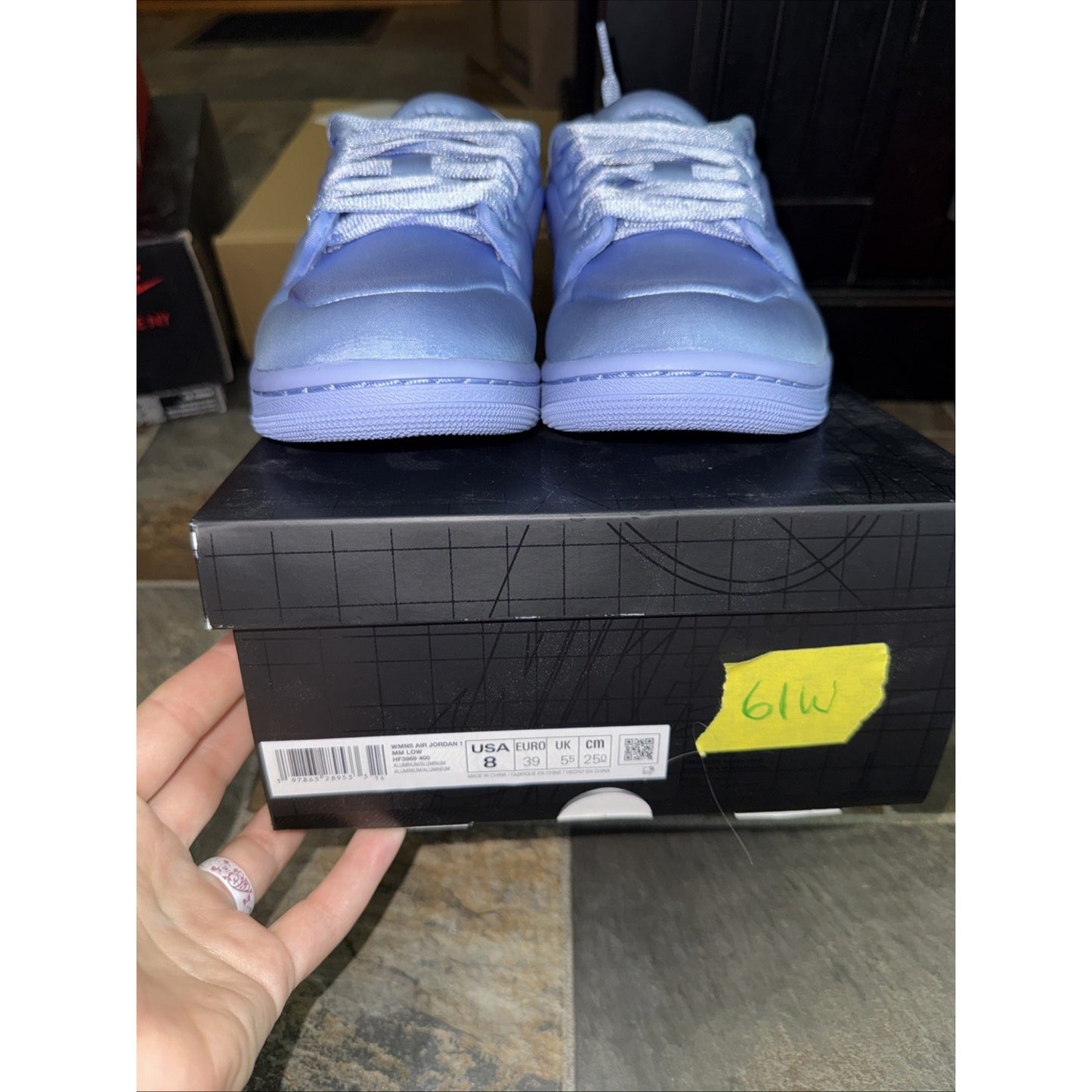 Women’s Size 8 - Nike Air Jordan 1 Low Make Satin Aluminum HF3969-400