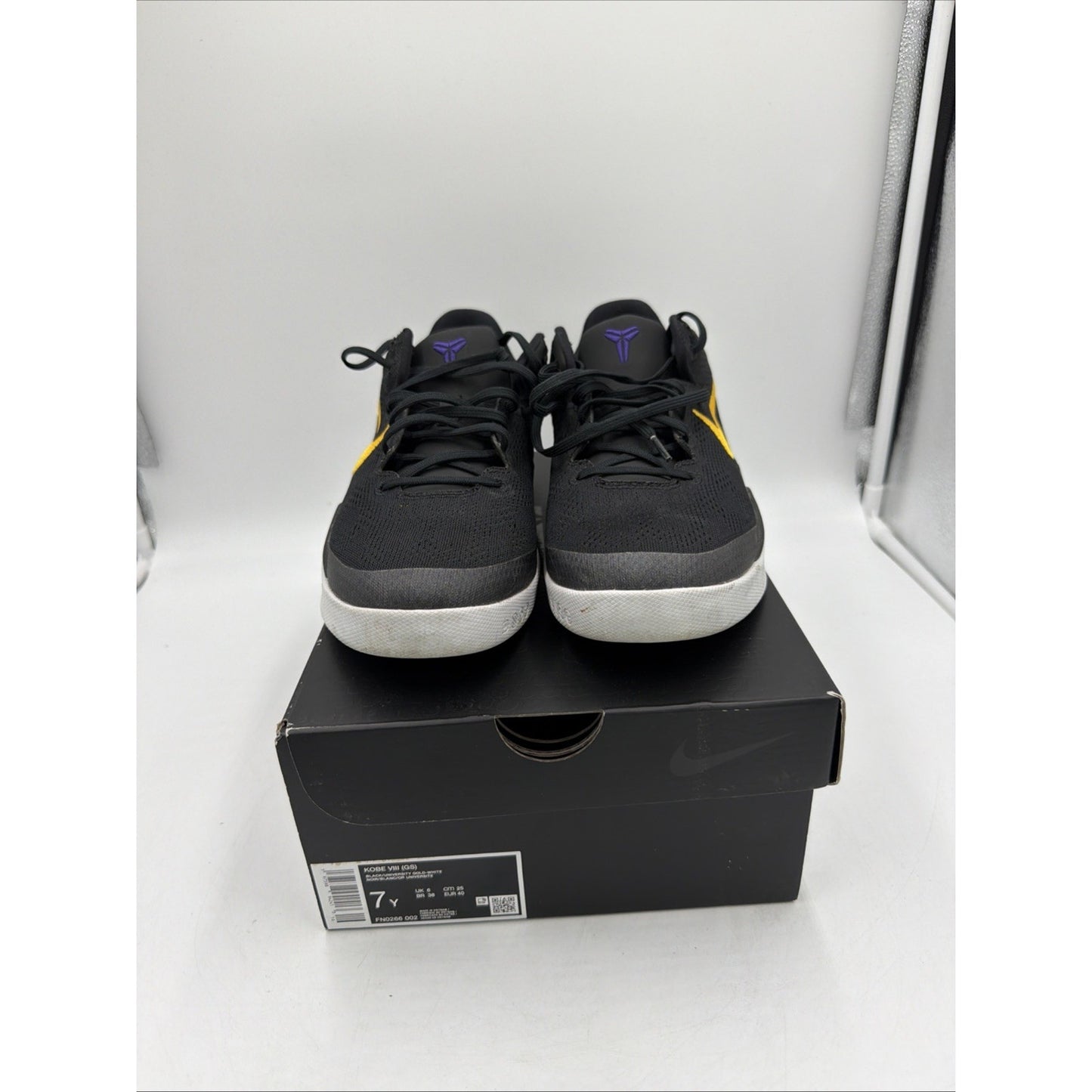 NIKE AIR KOBE 8 (GS) "LAKERS AWAY" 2024 SZ 7Y/ 8.5(W) FN0266-002 Black