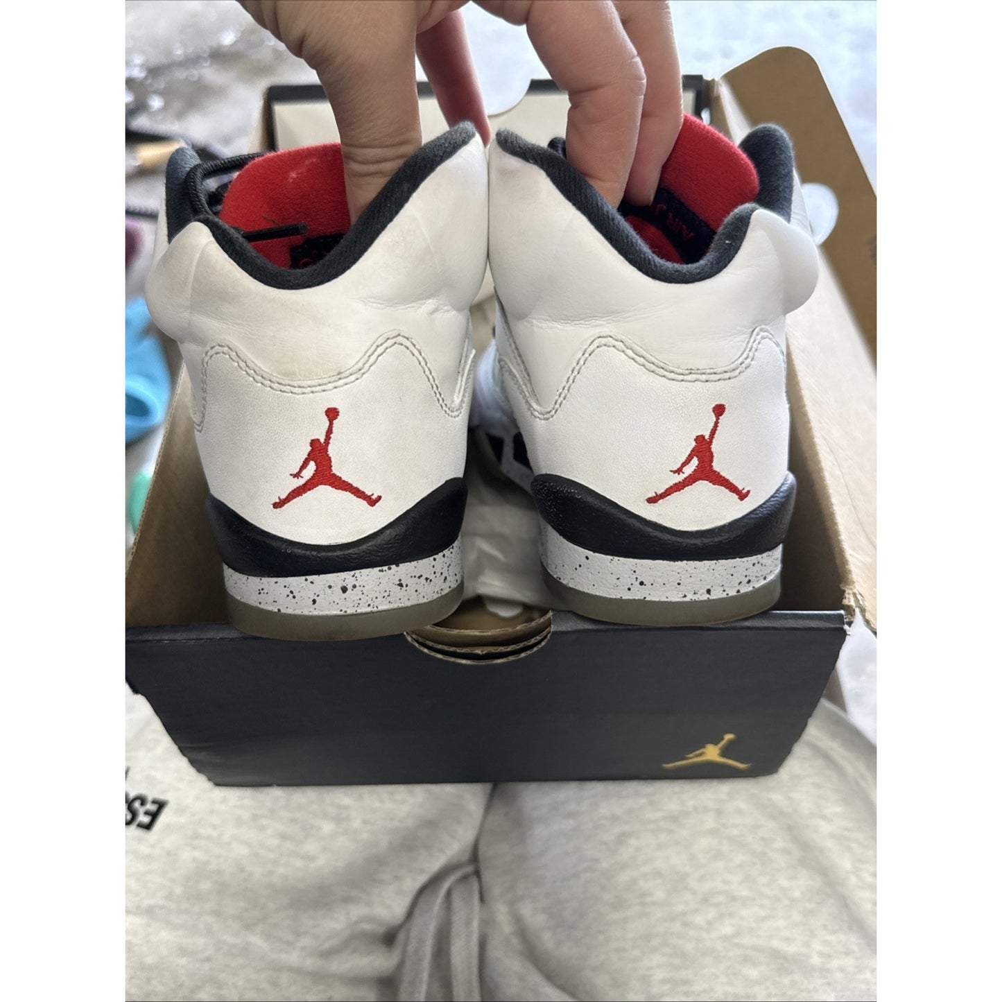 Air Jordan 5 Retro GS White Cement 440888-104 Youth Sz 4 Replacement Laces