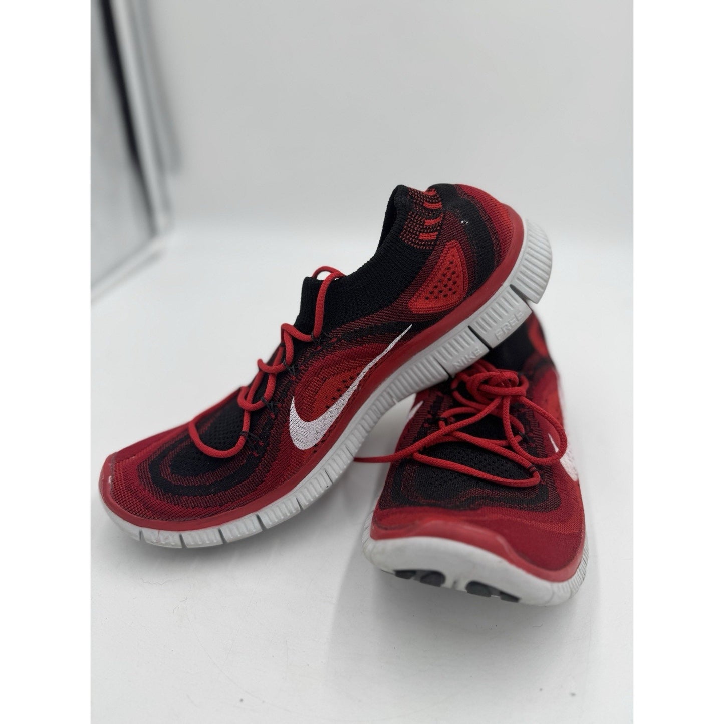 Size 10.5 - Nike Free Flyknit+ Gym Red