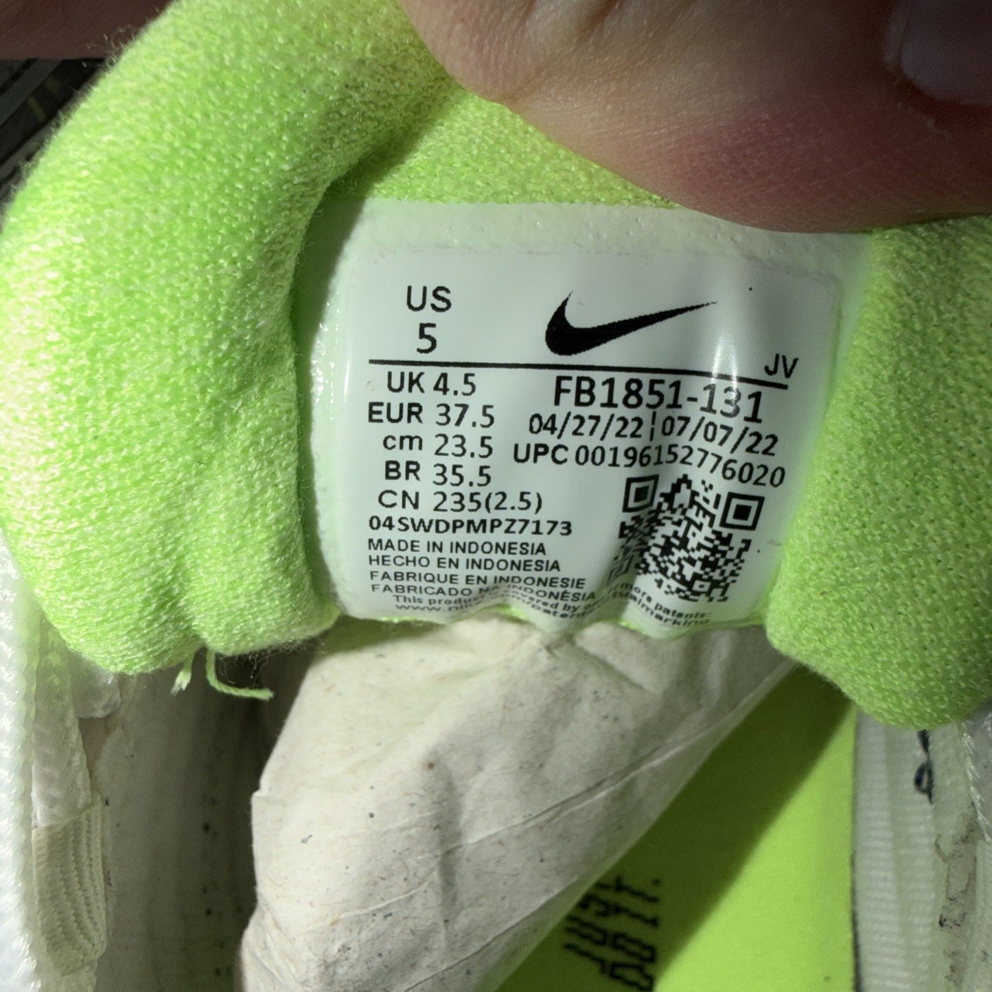 Size 5 Nike Air Max 97 "Sashiko " FB1851-131 Unreleased 2022