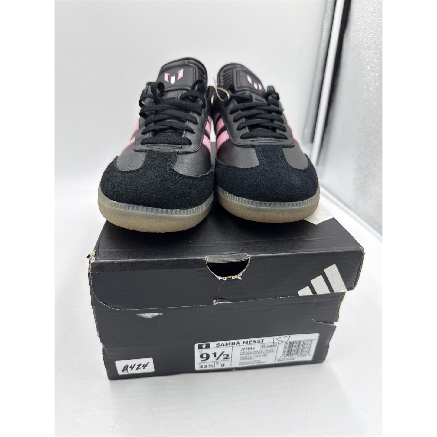 Size 9.5 - adidas Lionel Messi x Samba Inter Miami CF - Debossed Away Kit