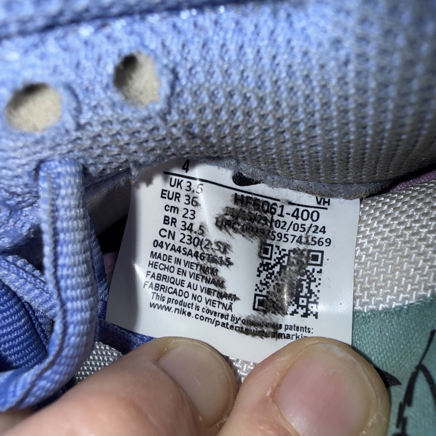 Size 4 - Futura Laboratories x Nike Dunk SB Low Bleached Aqua