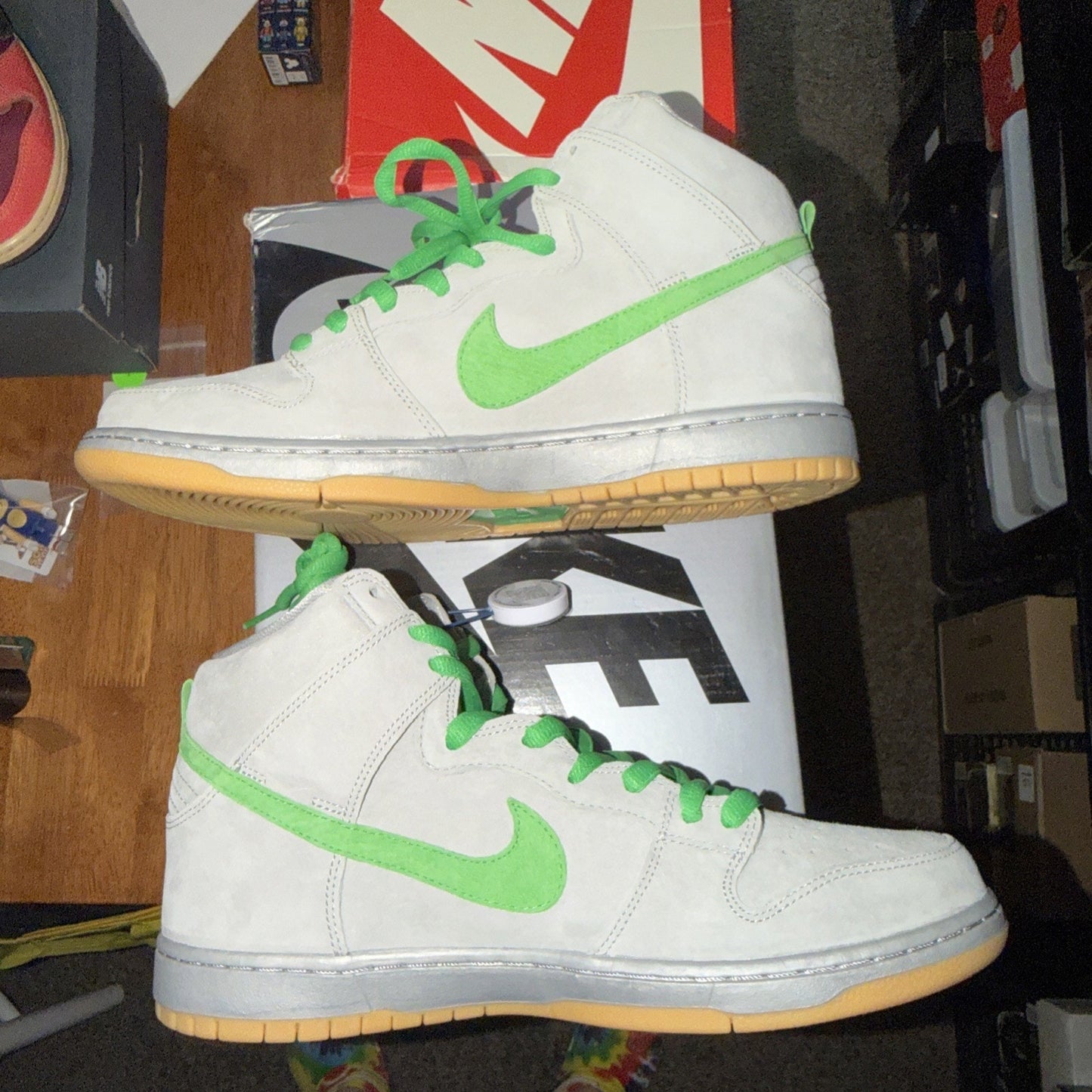 Nike SB Dunk High Silver Box New With Box- Size 12