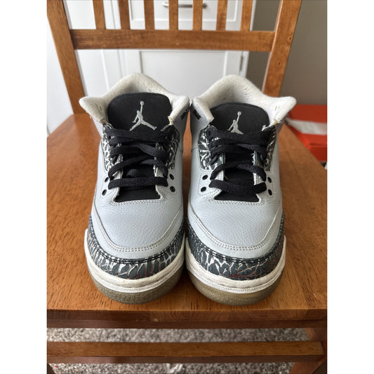 Size 6.5y Jordan 3 Retro Wolf Grey 398614-004 BS247