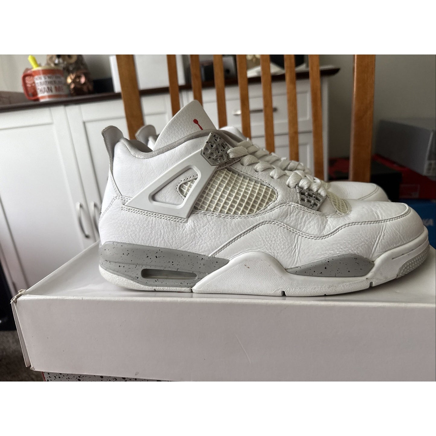 Size 11.5 - Jordan 4 Retro Mid White Oreo BS256