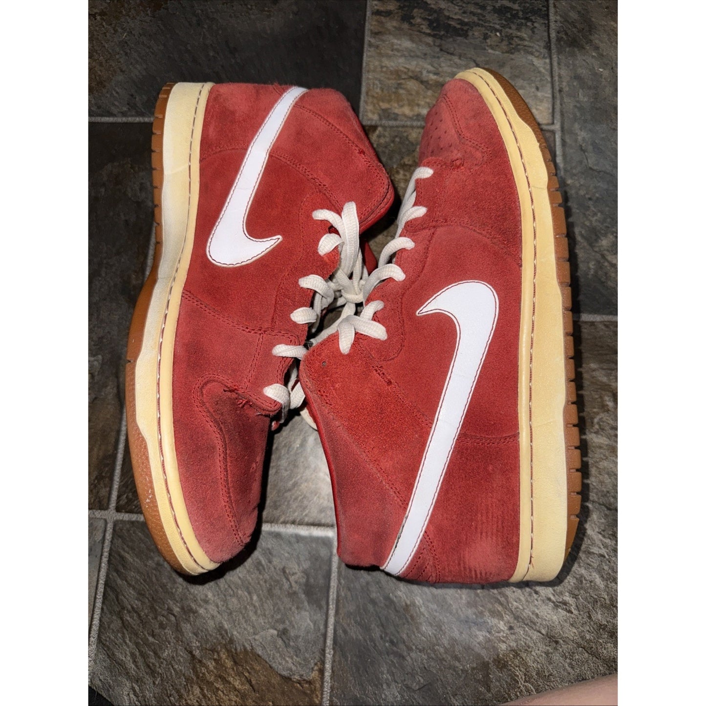 Size 12 - Nike Dunk Pro Sb Mid Red Brickhouse White