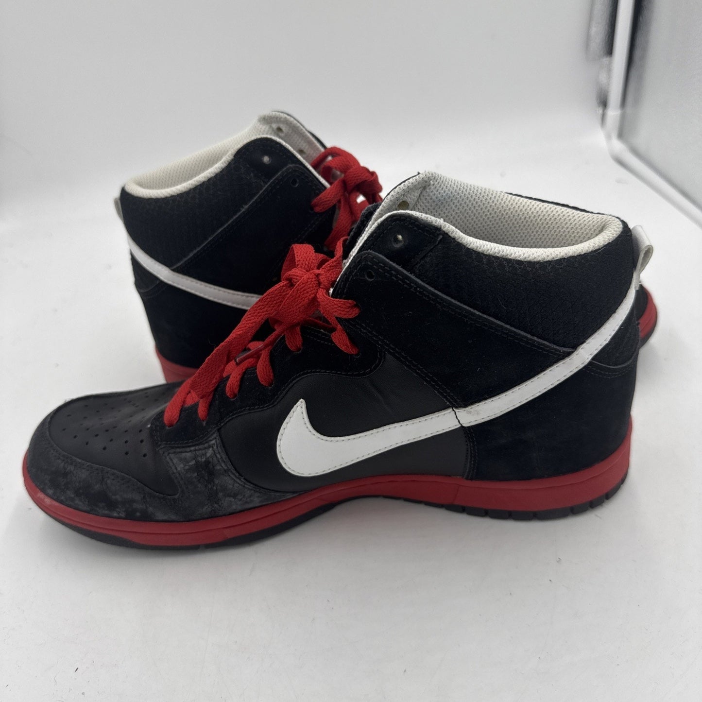 Size 11.5 - Nike Dunk High Black Sport Red