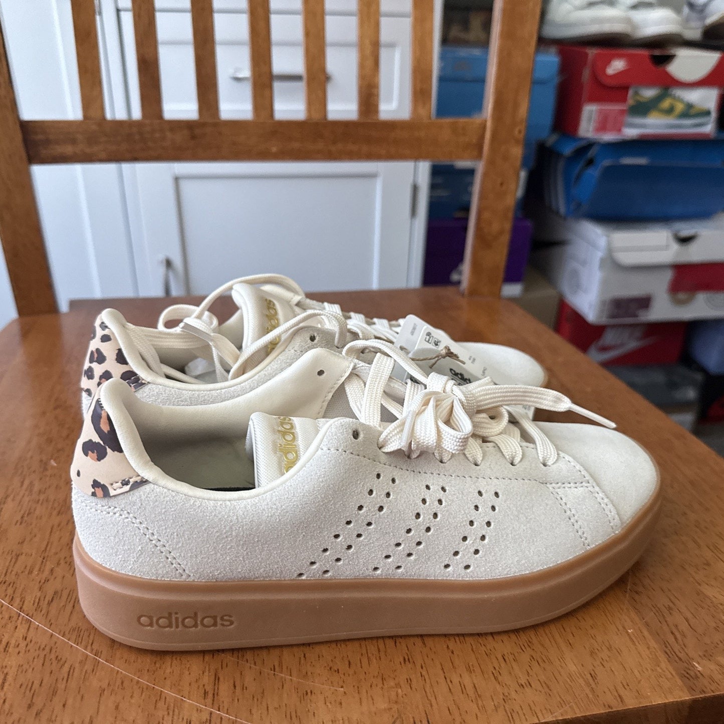 Adidas Advantage 2.0 JQ7396 Sneaker Women's White Lace-Up Tennis Shoes NBS046