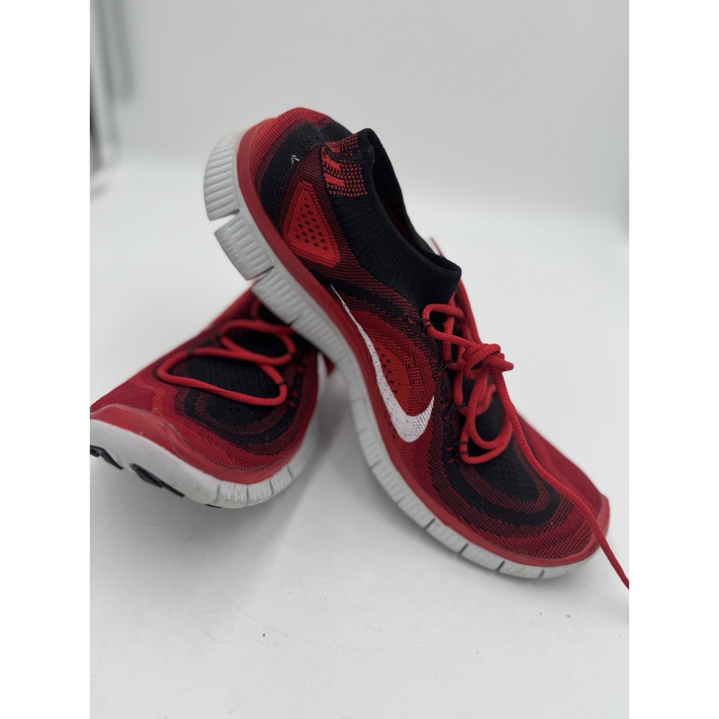 Size 10.5 - Nike Free Flyknit+ Gym Red