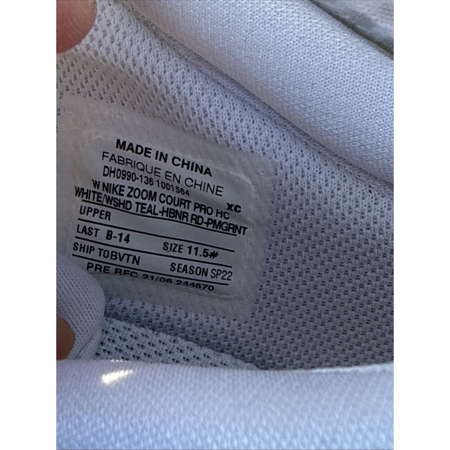 Size 11.5 Nike Zoom Court Pro Hc Pre RFC Sample Tagged