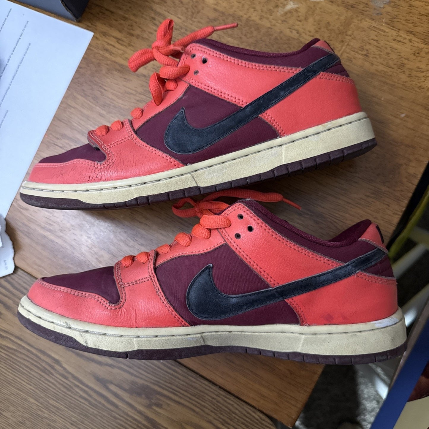 Size 9 - Nike Dunk SB Low Laser Crimson