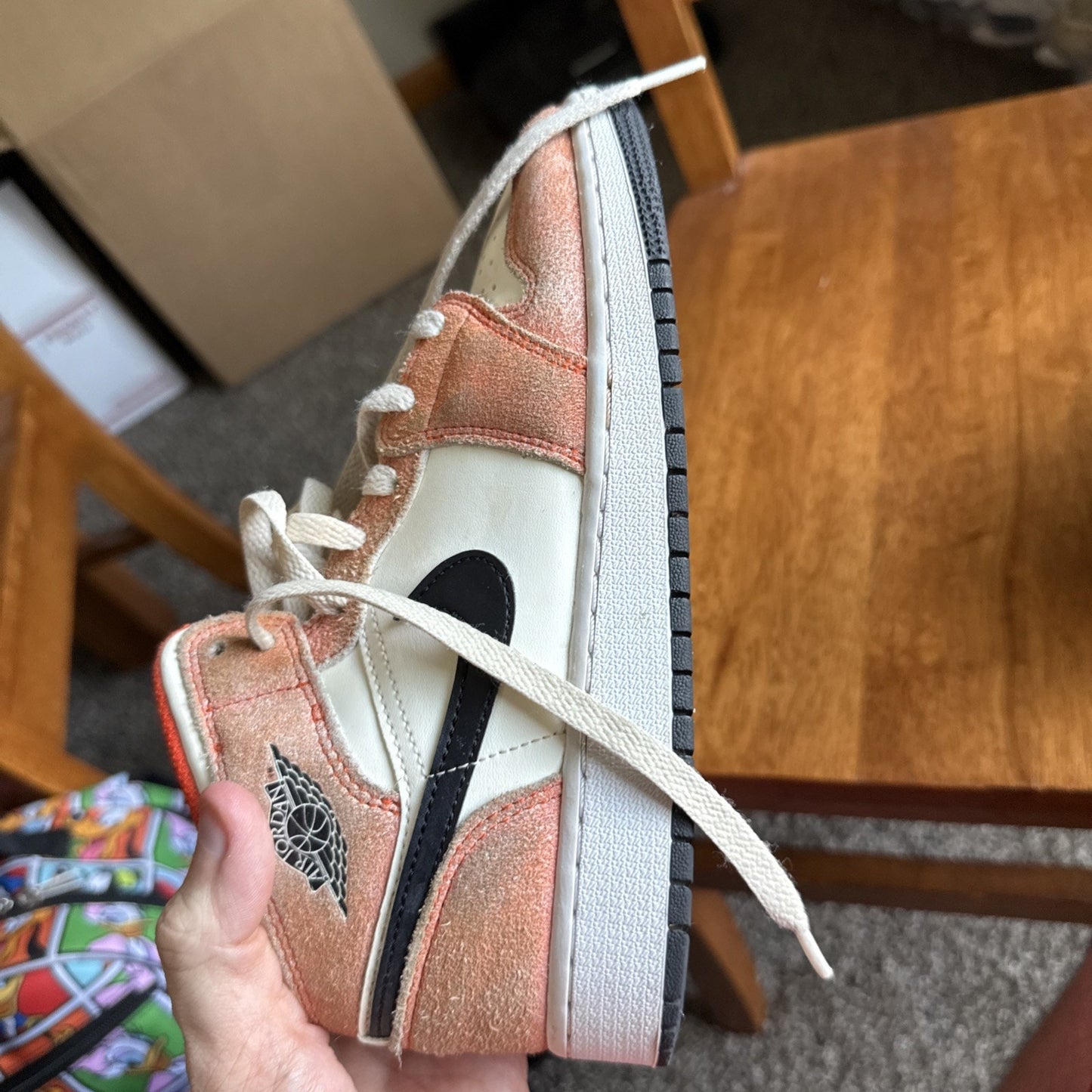 Size 5.5 (GS) - Jordan 1 SE Mid Orange Suede NBS015
