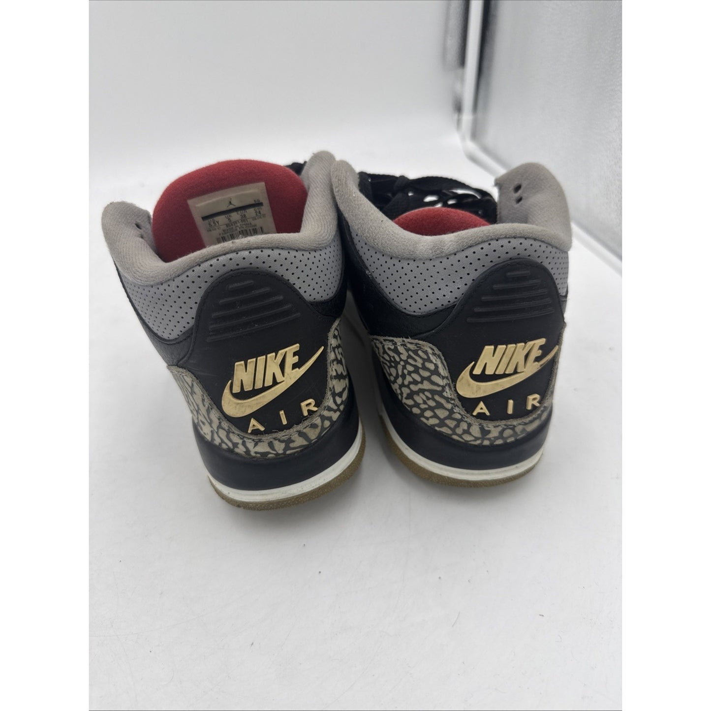 Size 5.5Y GS) - Jordan 3 Retro OG 2018 Mid Black Cement