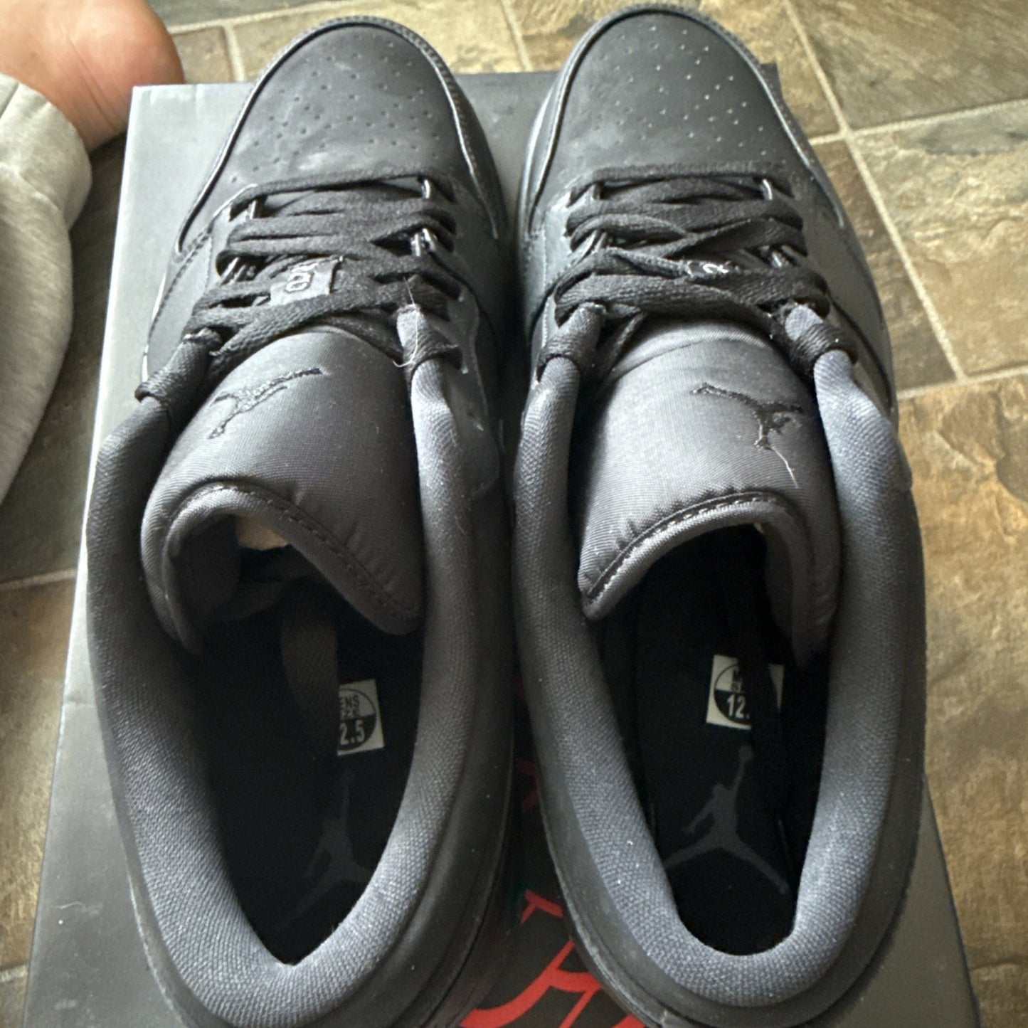 Size 12.5 - Air Jordan 1 Retro Low Triple Black