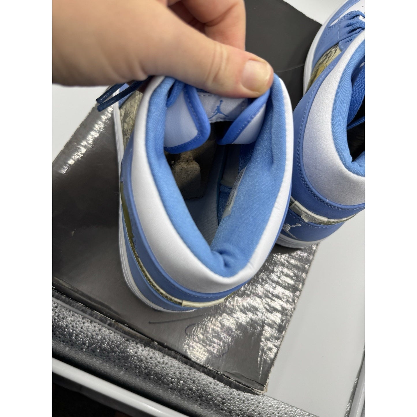 Size 11.5 - Air Jordan 1 Retro Alpha White University Blue BS562