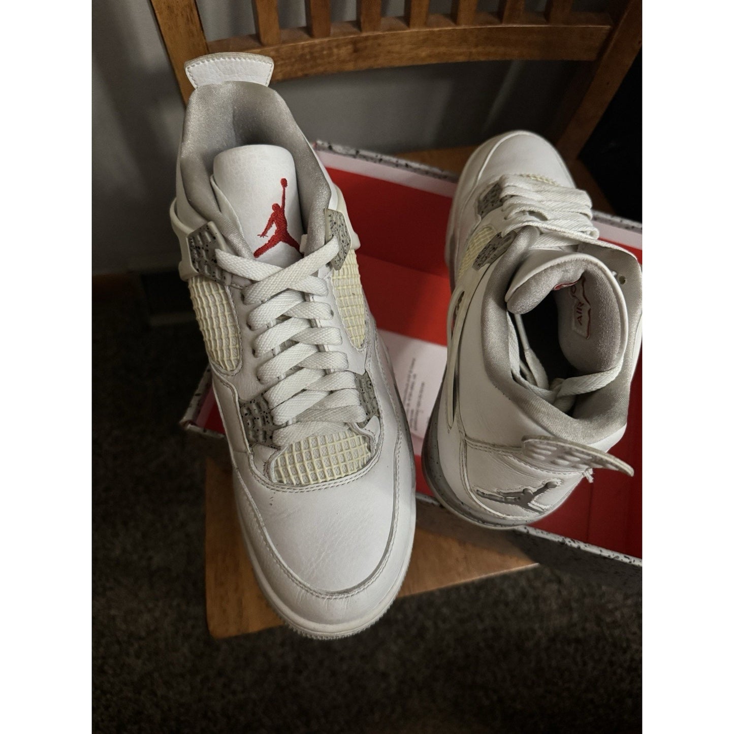 Size 8.5 - Jordan 4 Retro Mid White Oreo BS290