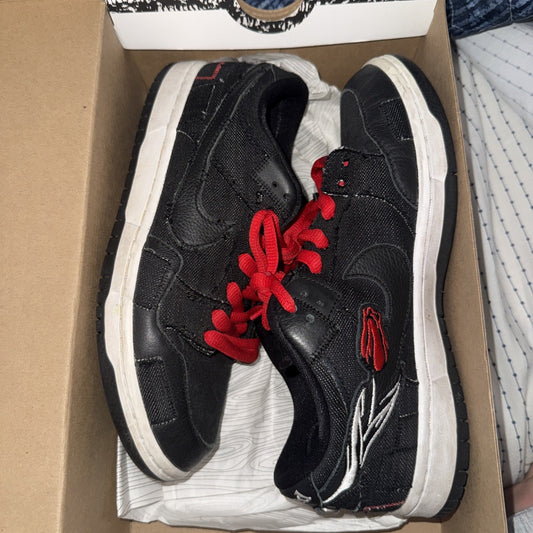Size 7 - Wasted Youth x Nike Dunk SB Low Black Denim Special Box